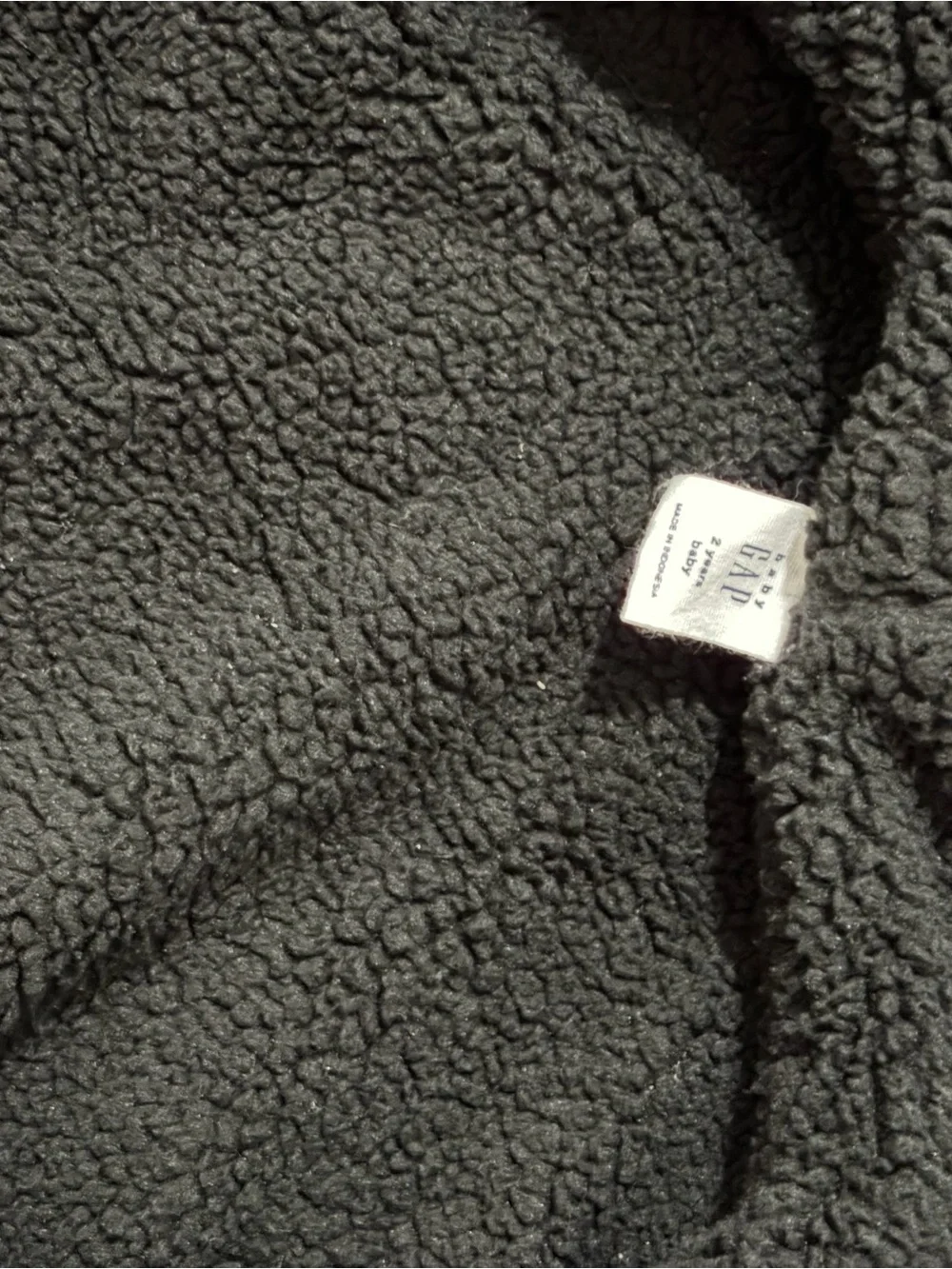 GAP Black Sherpa-Lined Hoodie